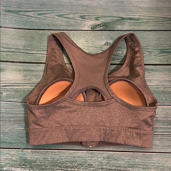 Fila Women's Charcoal Zip-Front Sports Bra - Picture 2 of 3